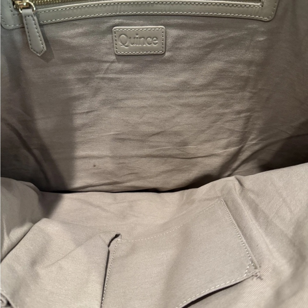 Quince large woven tote in beige - Picture 3 of 3